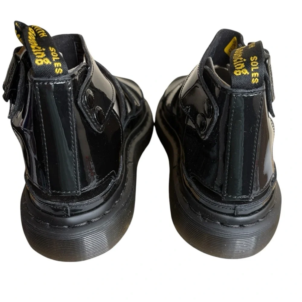 Dr Martens Women sz 7 Black Clarissa II Patent Leather Strap Sandals New in Box - Picture 5 of 14